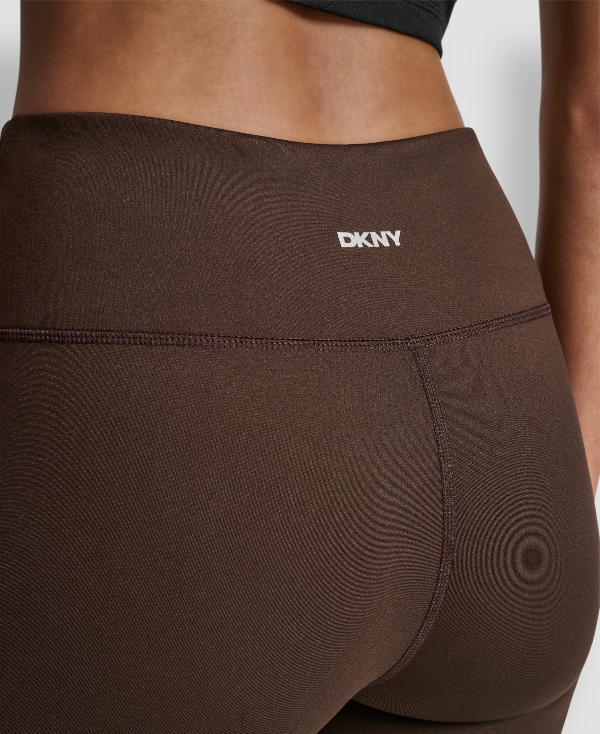 Dkny Women's Balance Compression High-waist Flared Leggings In Brown