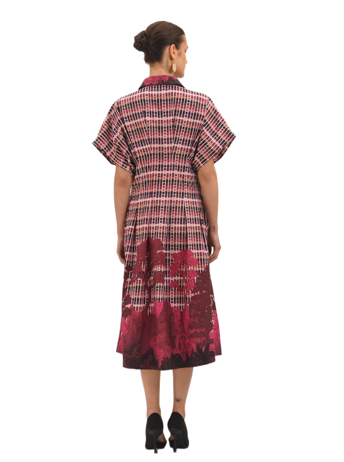 Celina Moon Women's Tartan Midi Dress