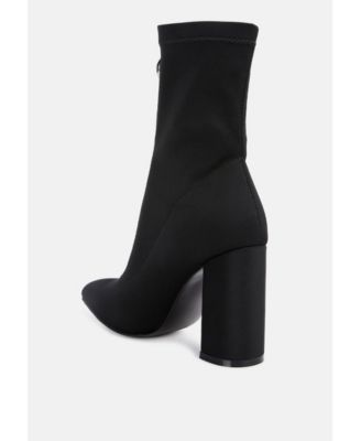 bobbettes block heeled microfiber boot