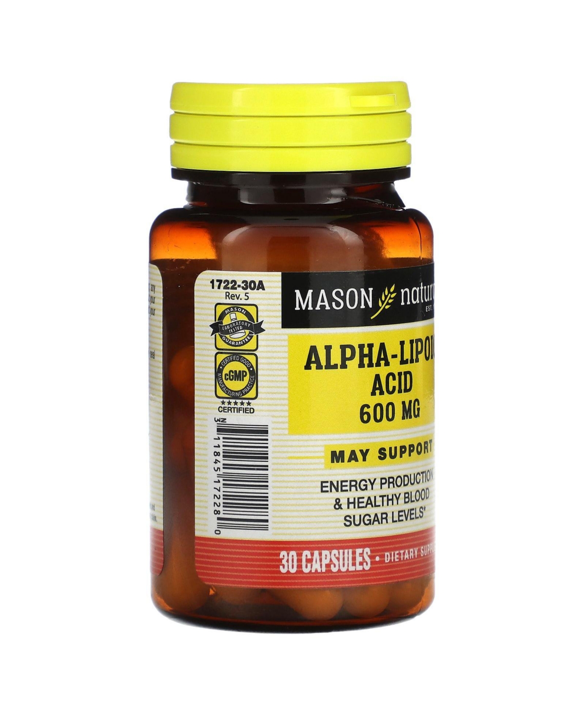 Mason Natural Alpha-Lipoic Acid 600 mg