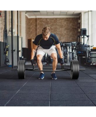 Olympic Hex Trap Bar with 2 Spring Collars and Foldable Handle