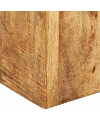Plant Stand Set of 2 Natural Mango Wood Solid Mango Wood