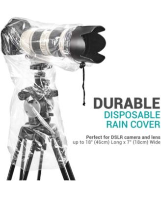 (5 Pack) RC1 Clear Rain Cover for DSLR Camera & Lens up to 18 Long