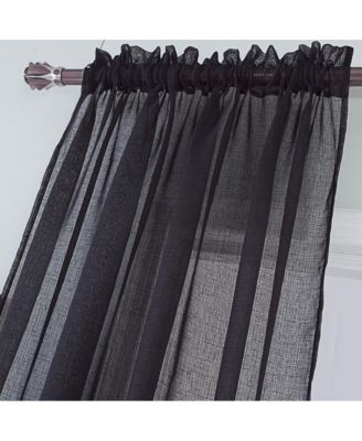 Astro Textured Rod Pocket Curtain Panel 54" x 90" Black