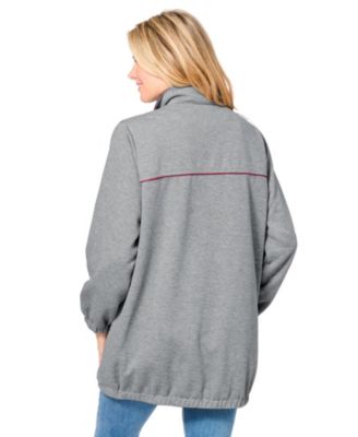 Plus Size Fleece Nylon Reversible Jacket