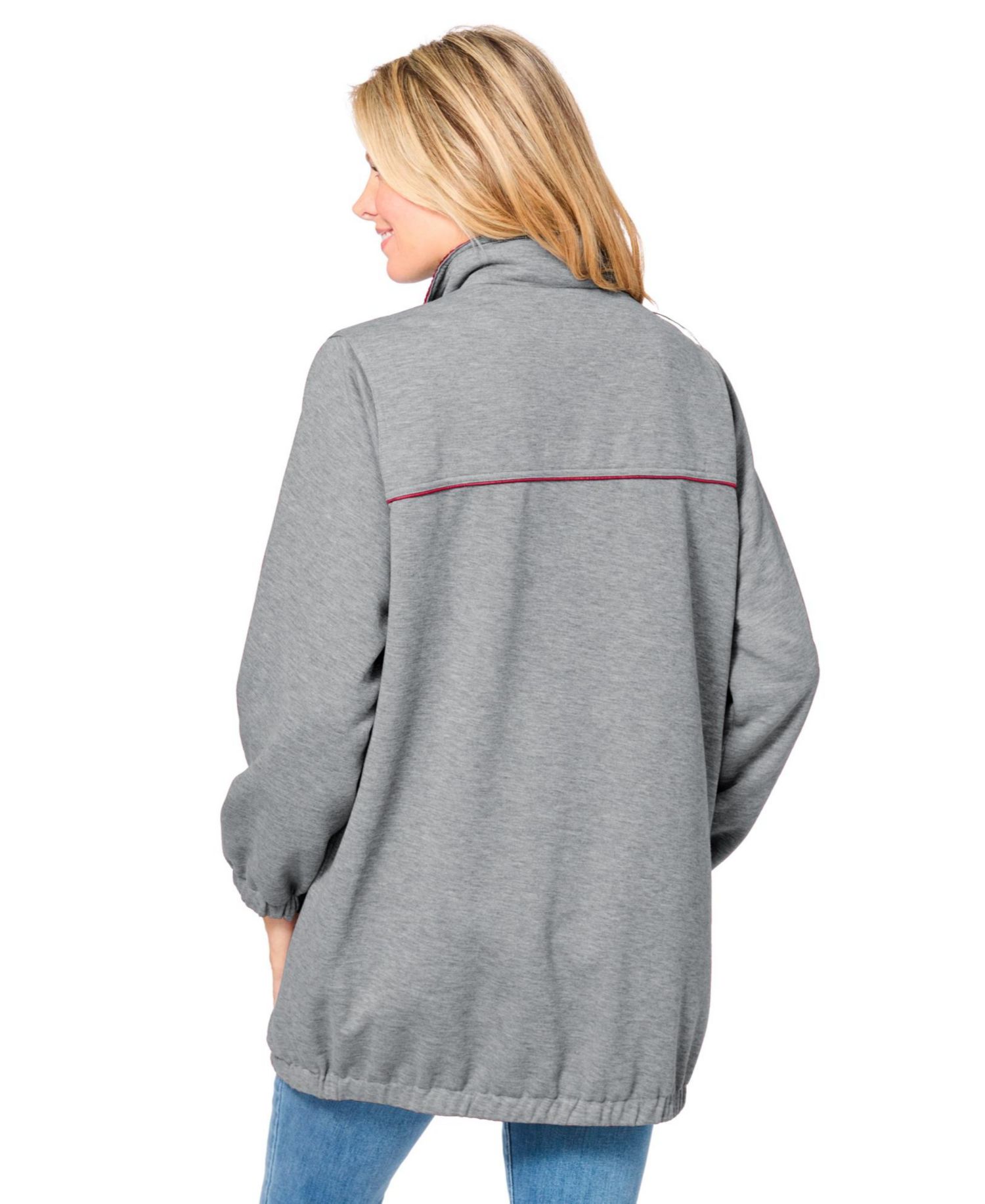 Plus Size Fleece Nylon Reversible Jacket