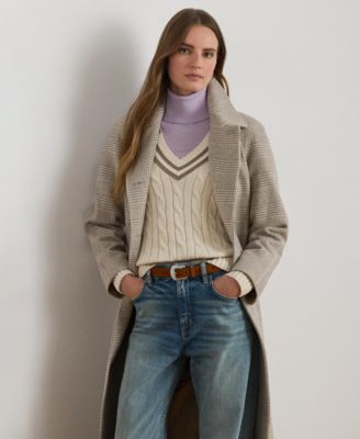 Women's Belted Design Long-Sleeve Coat