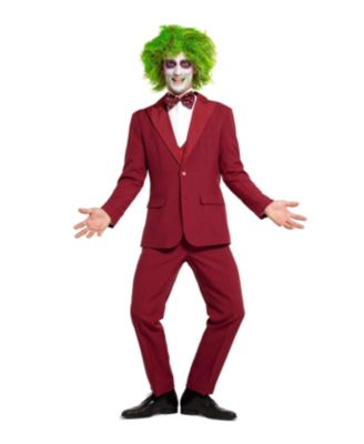 Men's Official Beetlejuice Costume - Red Groom Outfit - Halloween Costume