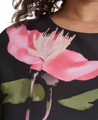 Plus Size Jewel Neck Midi Dress