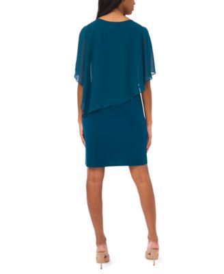 Women's Side Drape Overlay Dress