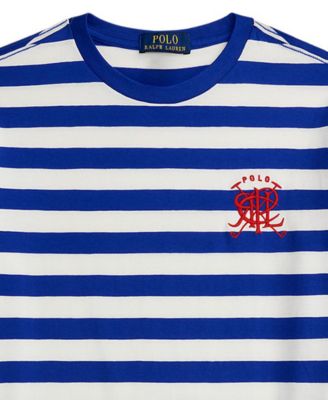 Boys' 8-20 Crest Striped Cotton T-Shirt