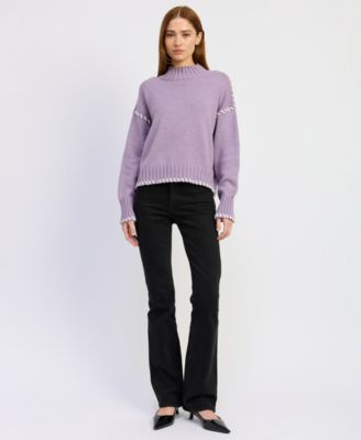 En Saison - Women's Merril Whip Stitch Crewneck Sweater
