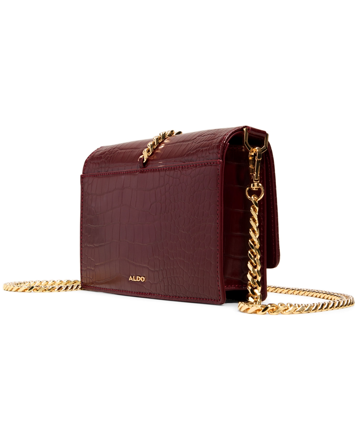 Aldo Lilitha Magnetic Snap Crossbody Bag In Burgundy