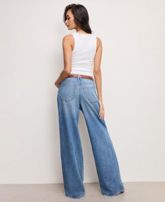 Women's Mid-Rise Wide-Leg Jeans