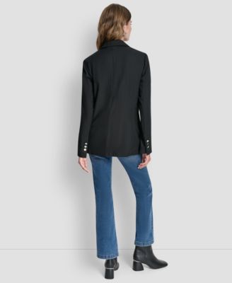 Women's Collared Button Front Blazer