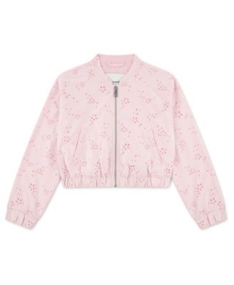 Girls' Floral Print Bomber Jacket