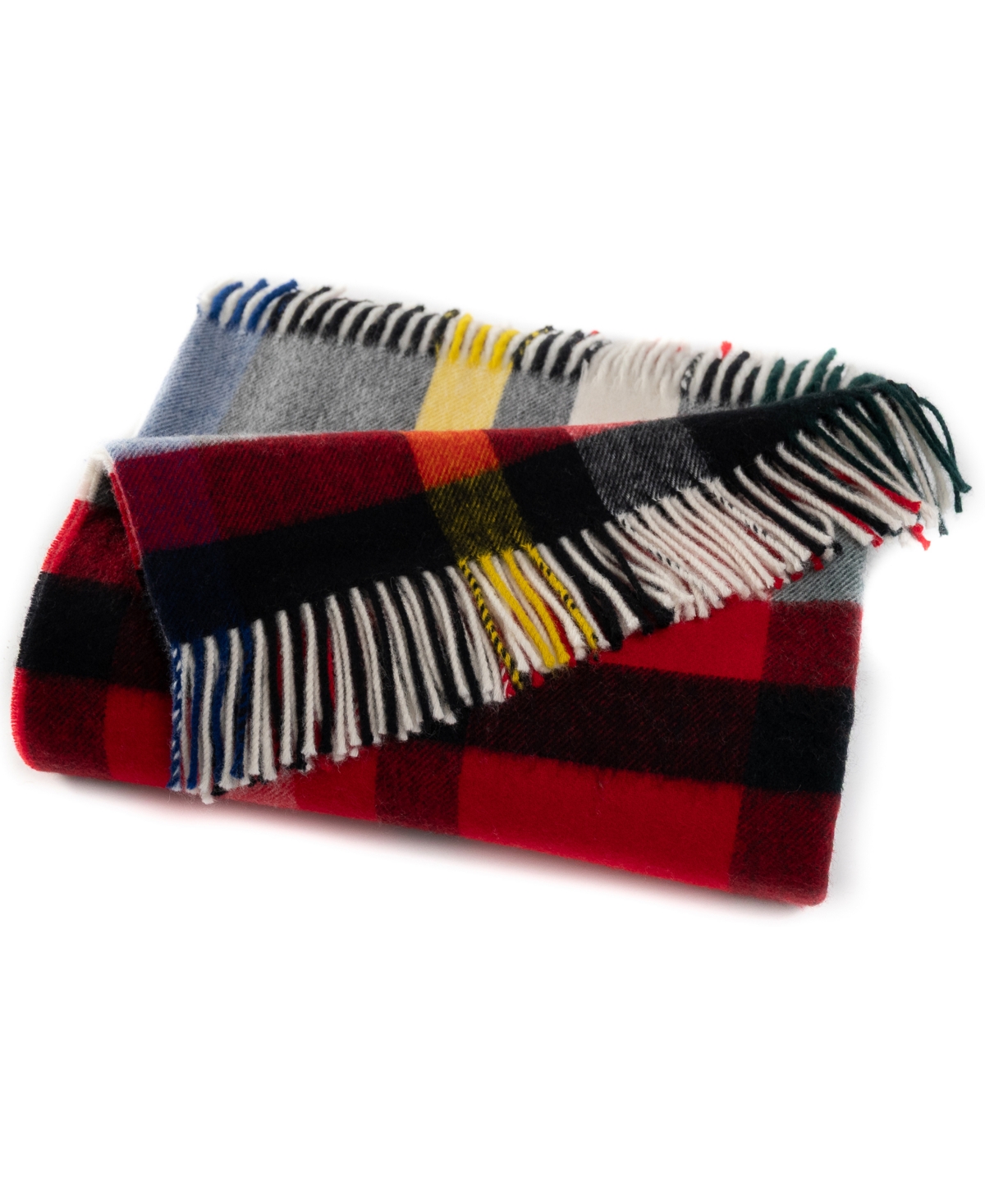 Prince Of Scots Merino Soft Throw, 55" X 72" In Red
