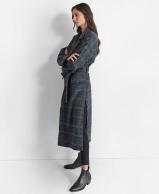 Women's Belted Long-Sleeve Robe Coat