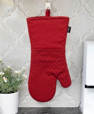 Ogee Silicone Printed Cotton Oven Mitt Gloves, Set of 2