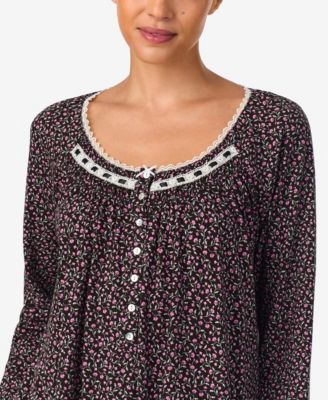 Women's Long-Sleeve Brushed Cotton Ballet Nightgown