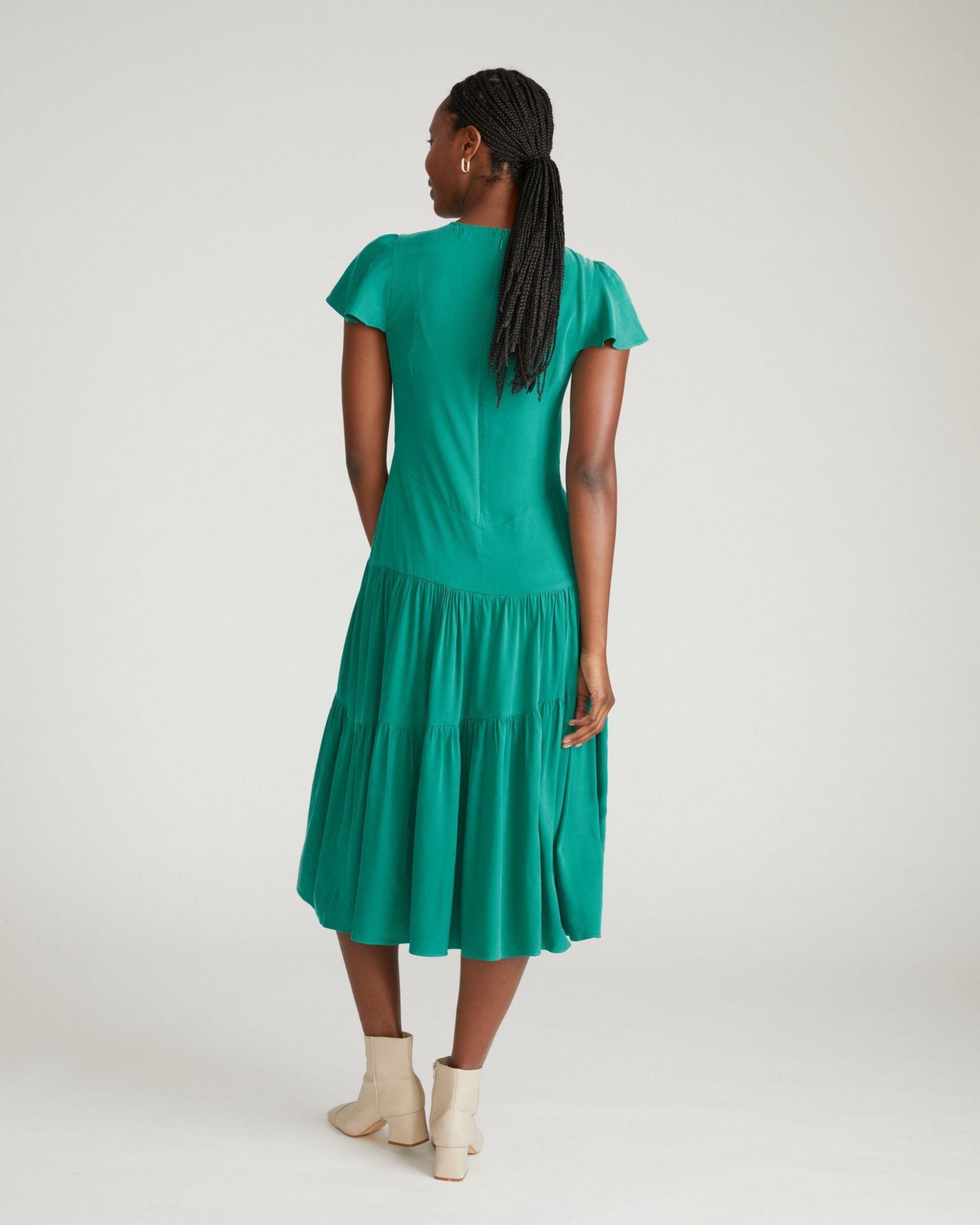 Plus Size Mariella Stretch Cupro Dress