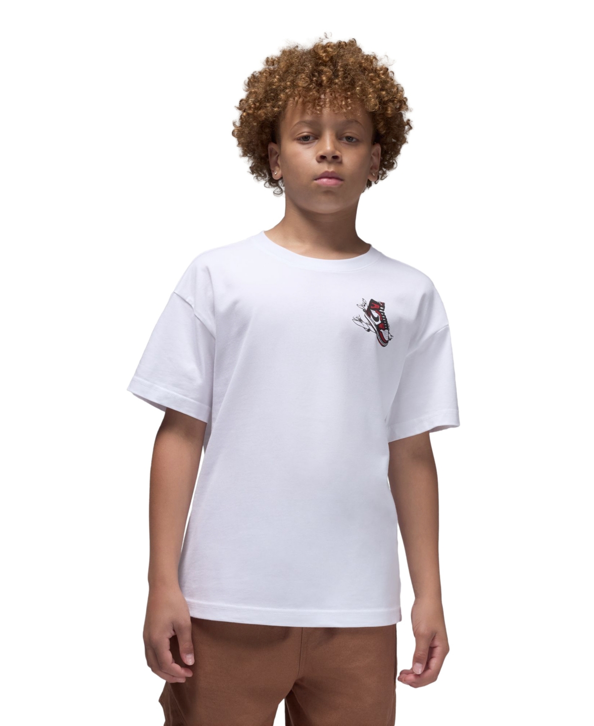 Jordan Air Big Boys 8-20 Crewneck T-shirt In White