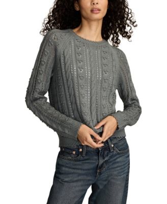 Women's Pointelle Crewneck Sweater