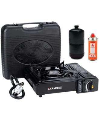 Dual Fuel Propane & Butane Stove with Carrying Case, Portable Camping Stoves with CSA Certification