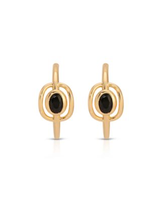 Gold Plated Crystal Cage Hoop Earrings
