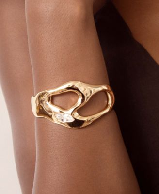 Gold Plated Statement Luxe Cuff Bracelet