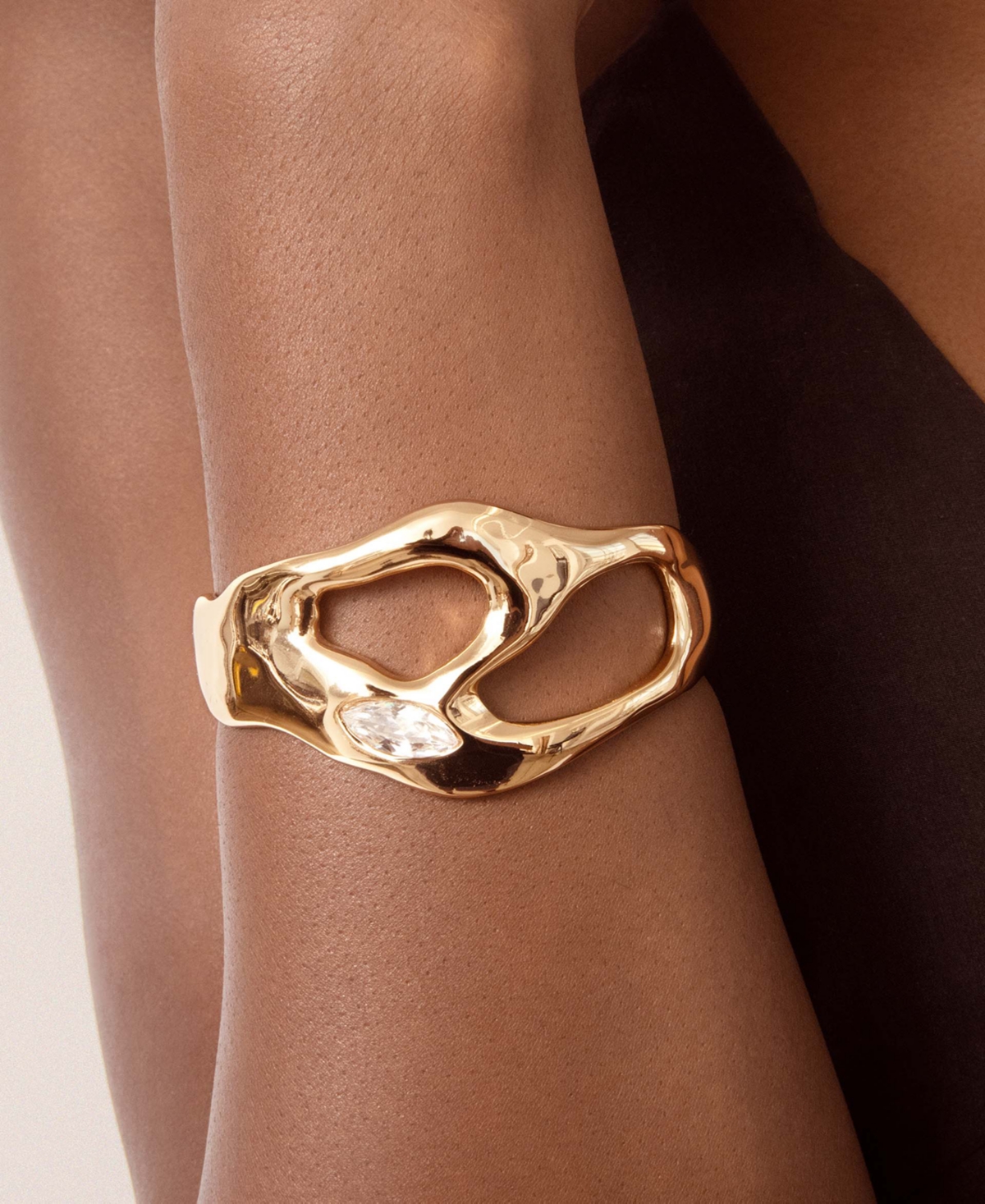Ettika Gold Plated Statement Luxe Cuff Bracelet In Gold