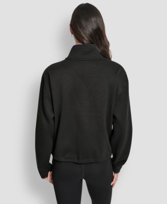 DKNY Women's Half-Zip Long-Sleeve Sweater