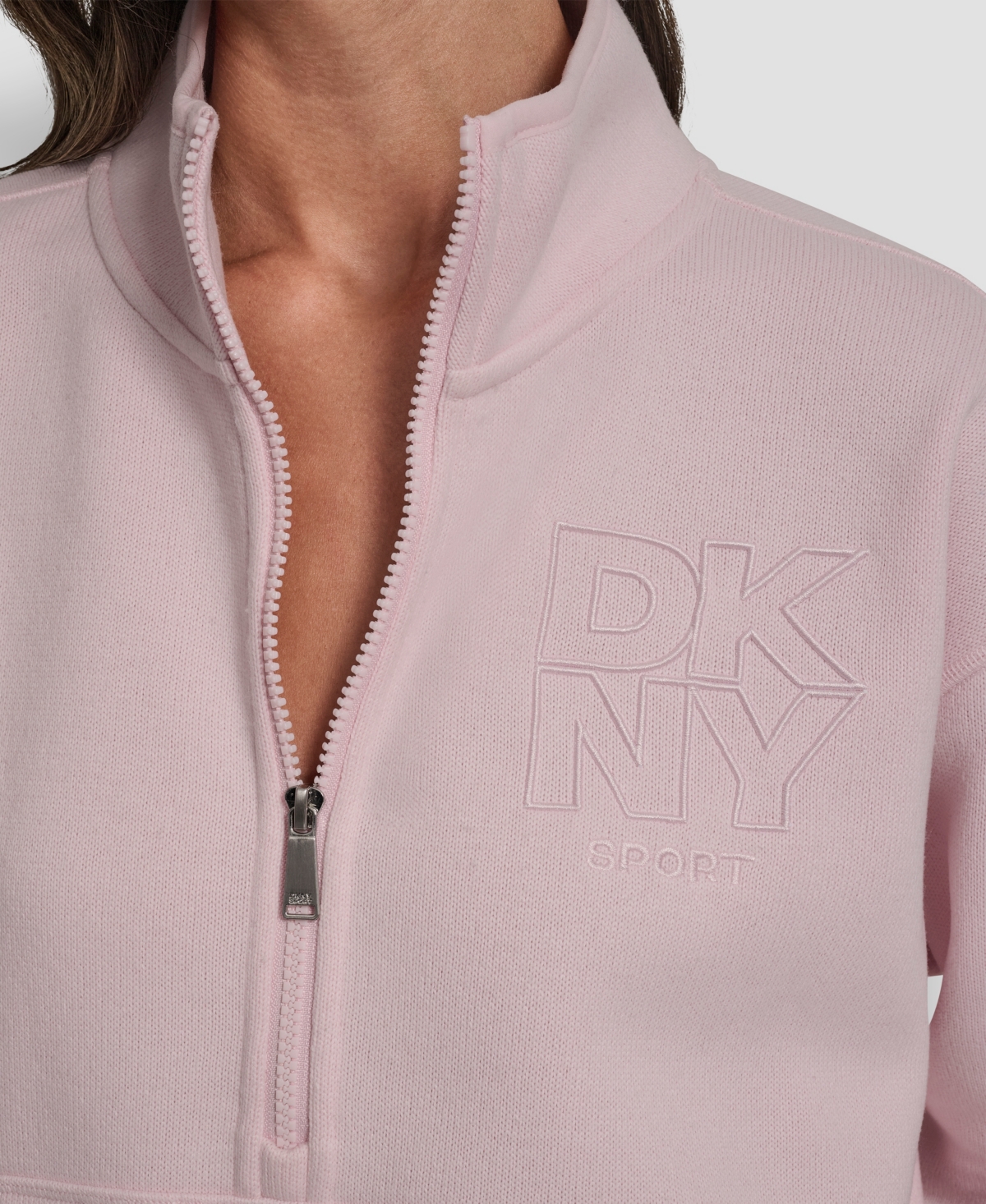 Dkny Women's Half-Zip Long-Sleeve Sweater