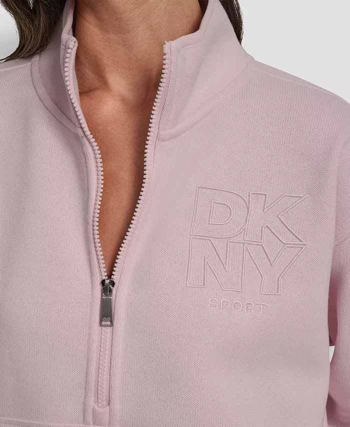DKNY Women's Half-Zip Long-Sleeve Sweater - thumbnail 4