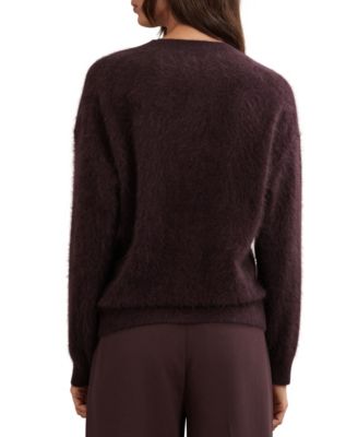 Women's Brushed Cashmere Cardigan Sweater