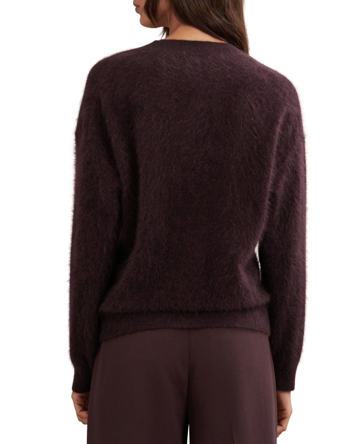Reiss Women's Brushed Cashmere Cardigan Sweater