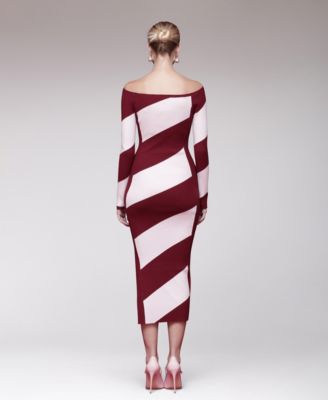 Women's Off-The-Shoulder Midi Sweater Dress