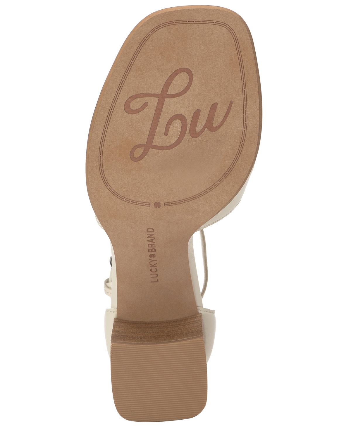 Lucky Brand Women's Herrika Stacked Heel Crisscross Dress Sandals In White