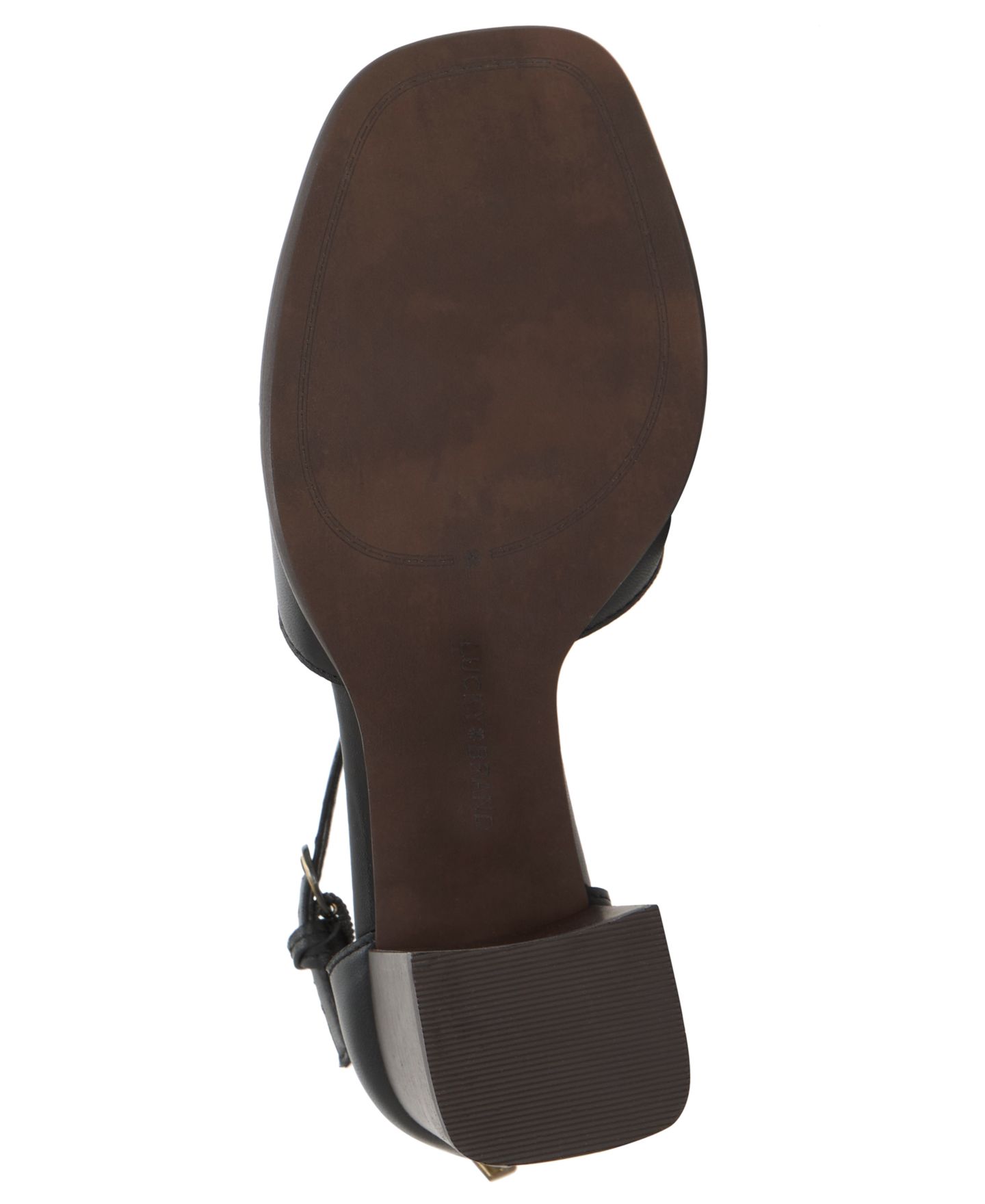 Женские сандалии Lucky Brand Herrika Stacked Heel Crisscross Dress Sandals, цвет: Чёрный гладкий кожаный — фото 5