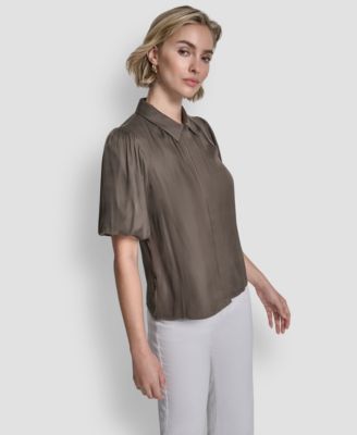 Women's Short-Sleeve Park Satin Top