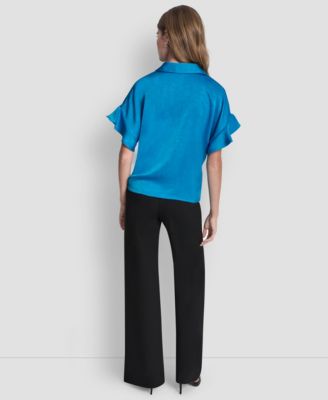 Women's Short-Sleeve Button-Front Shirt