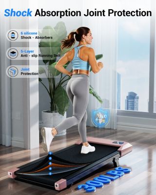 Superun Walking pad,6% Manual Incline Under Desk Treadmills,300 LBS Walking pad treamill