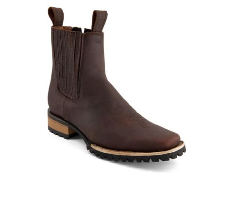 Мужские ботинки Forastero Leather Chelsea Boots with side Zipper, цвет: Коричневый