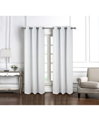 RT Designer Collection Barnet Jacquard Luxurious Decorative Grommet Curtain Panel 54" x 84" Charcoal