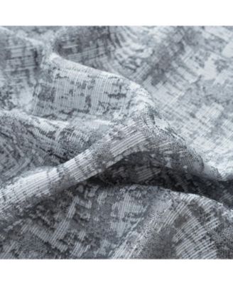 RT Designer Collection Cambridge Jacquard Luxurious Decorative Grommet Curtain Panel 54" x 90" Silver