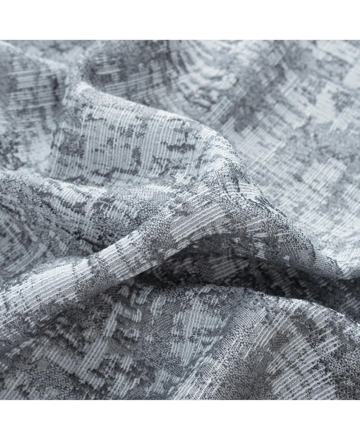 Rt Designer Collection Cambridge Jacquard Luxurious Decorative Grommet Curtain Panel 54" x 90" Silver