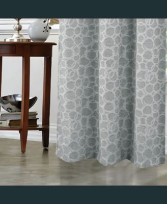 RT Designer Collection Jasper Lurex Jacquard 2 Pack Grommet Curtain Panel 36" x 84" Silver