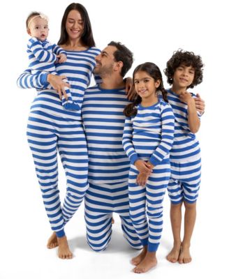 Men’s Two Piece Cotton Striped Holiday Pajamas