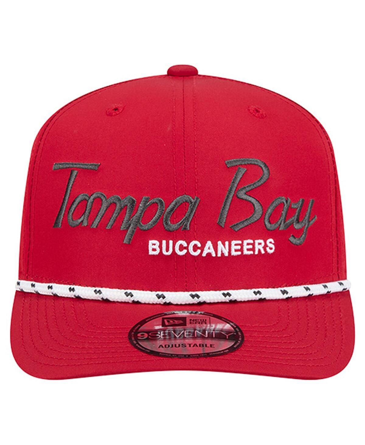 New Era Men's Red Tampa Bay Buccaneers Script 9SEVENTY Adjustable Hat