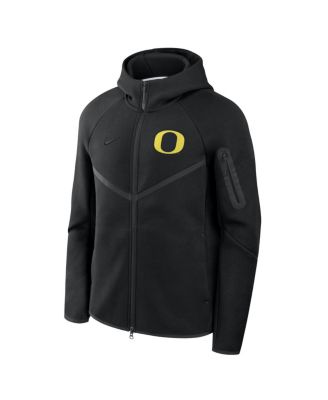 Men's Black Oregon Ducks Tech Fleece Full-Zip Wind Runner Hoodie